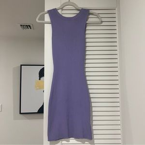 ribbed knit mini dress